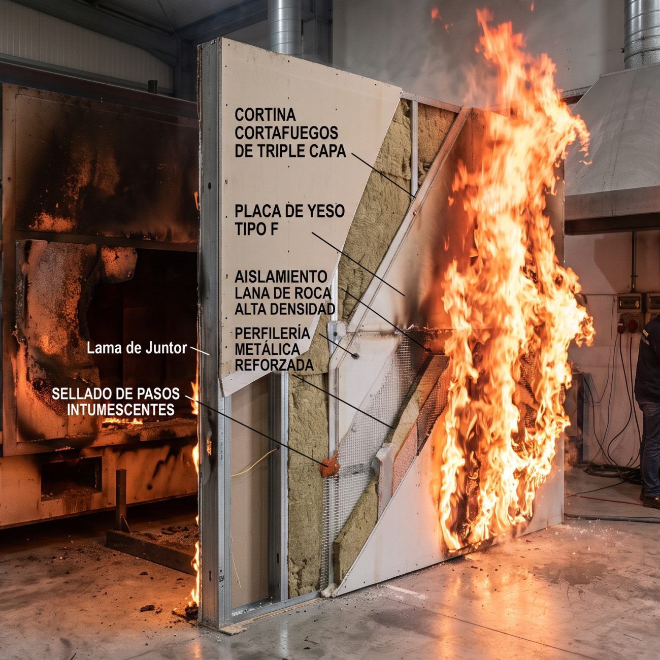 Resistencia al fuego de tabiques