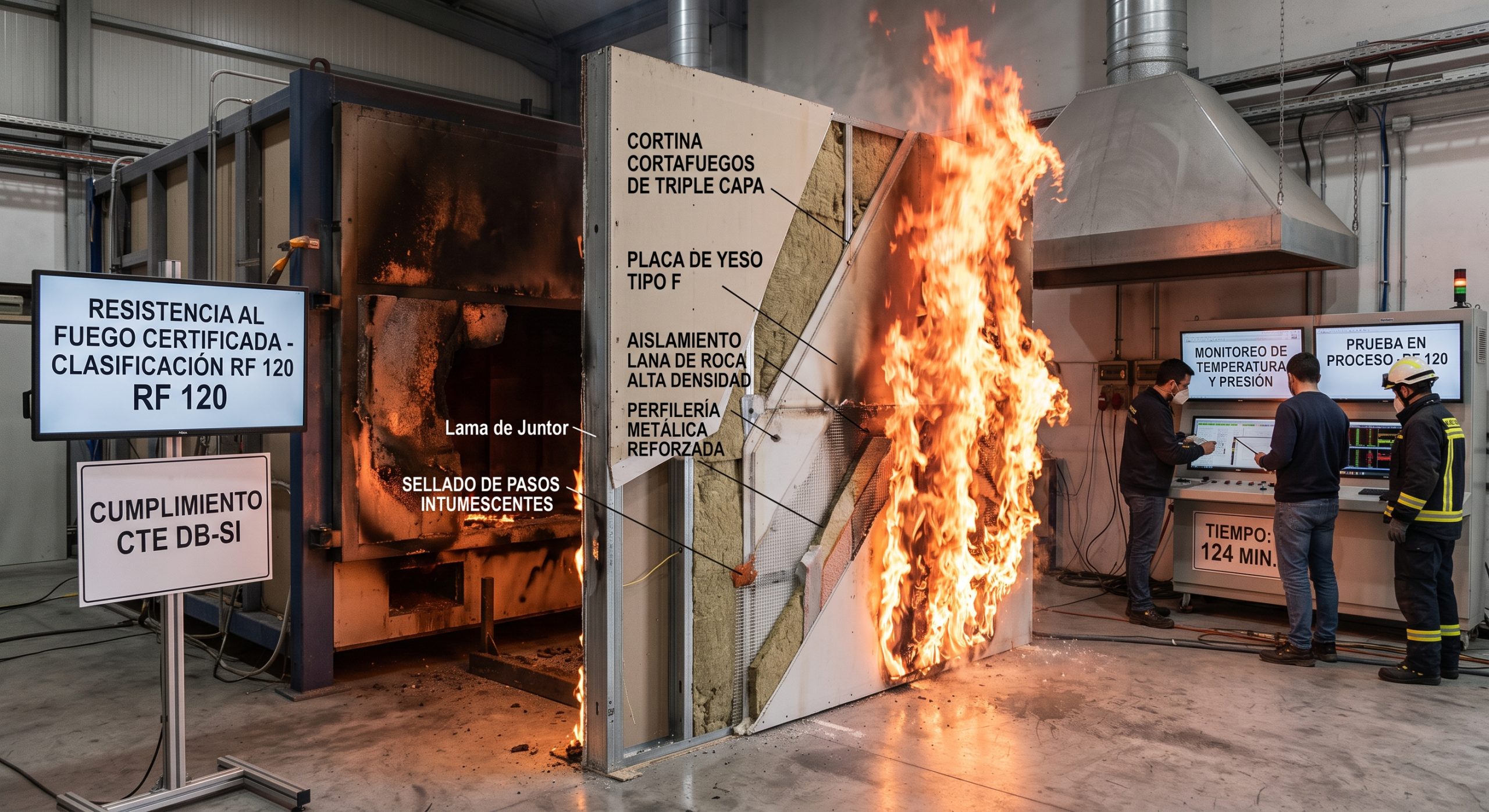Resistencia al fuego de tabiques